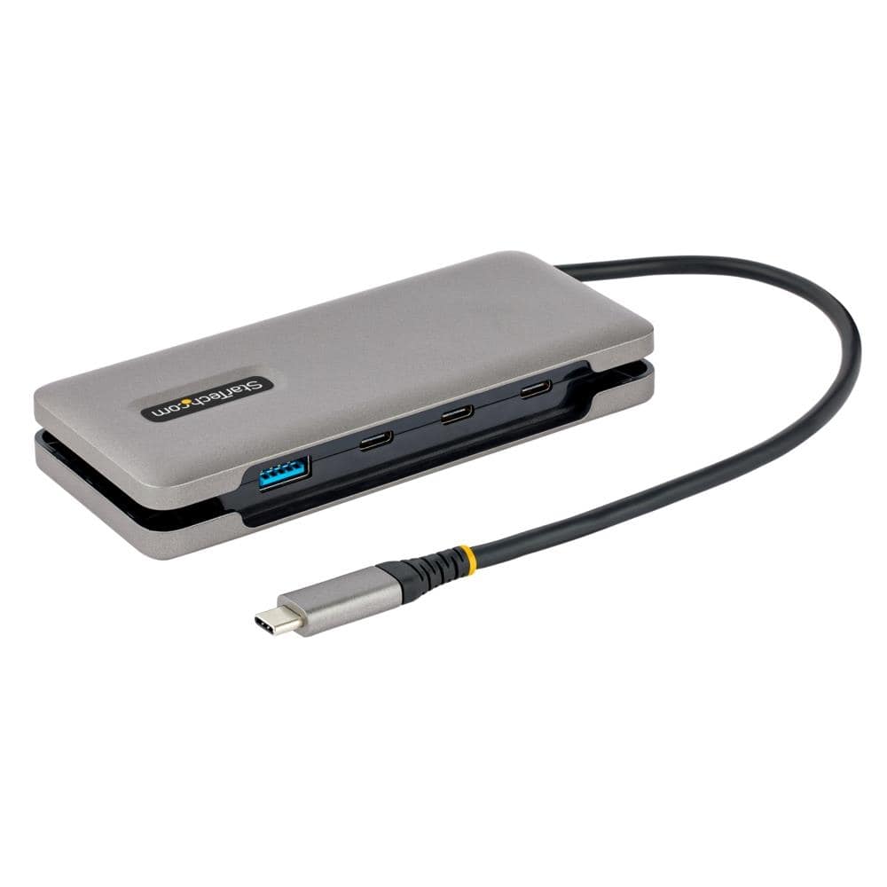 StarTech.com Ltd. USB-Cハブ/4ポート/1x USB-A & 3x USB-C/10Gbps USB 3.1/3.2 Gen2/Thunderbolt 3/4対応/バスパワー/25cm 巻き取り式ケーブル/ポータブル タイプC ハブ/コンパクト Type-Cハブ HB31CM1A3CB