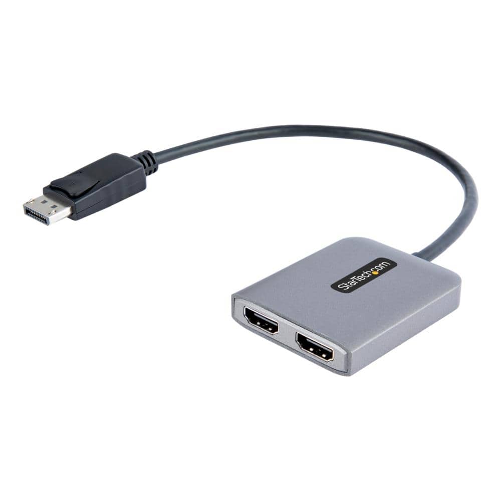 StarTech.com Ltd. MSTハブ/DisplayPort1.4接続/2画面/4K60Hz HDMI/30cmケーブル/DSC、HBR3/デュアルモニター対応マルチディスプレイ変換アダプター/HDMI分配器 MST14DP122HD