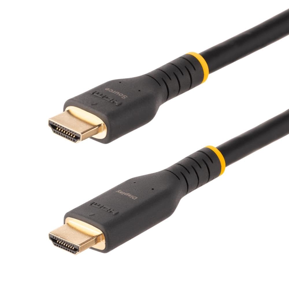 StarTech.com Ltd. ハイスピードHDMI 2.0ケーブル/10m/アクティブ/4K60Hz/イーサネット対応/高耐久性/アラミド繊維使用/オス-オス/ブラック/長尺 UHD モニター ディスプレイ コード RH2A-10M-HDMI-CABLE