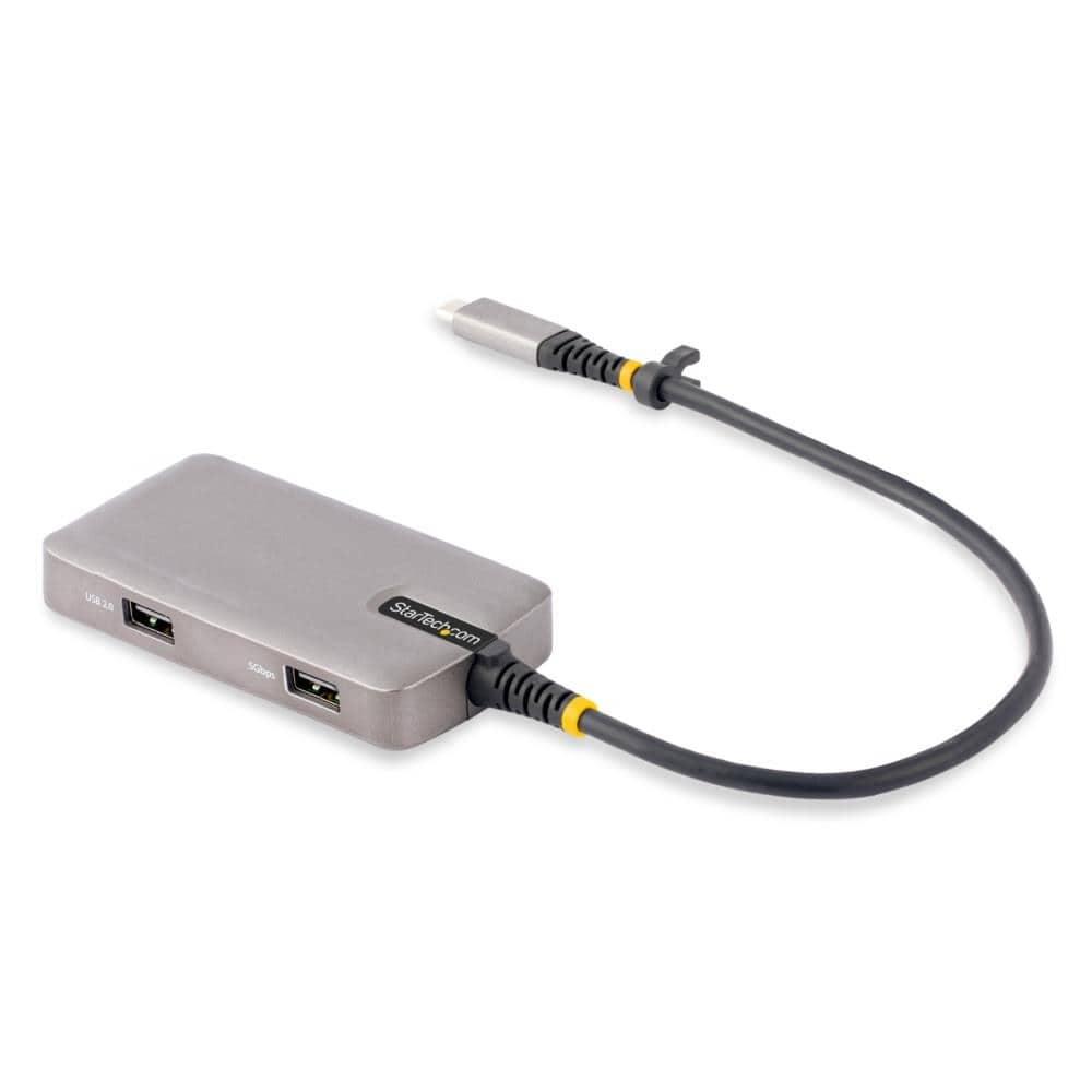 StarTech.com Ltd. マルチポートアダプター/USB-C接続/シングルモニター/4K60Hz HDMI/HDR10/100W USB PDパススルー/3x USB-A/30cm 一体型ケーブル/各種OS対応/スペースグレー/Type C ドッキングステーション/多機能 ハブ 104B-USBC-MULTIPORT
