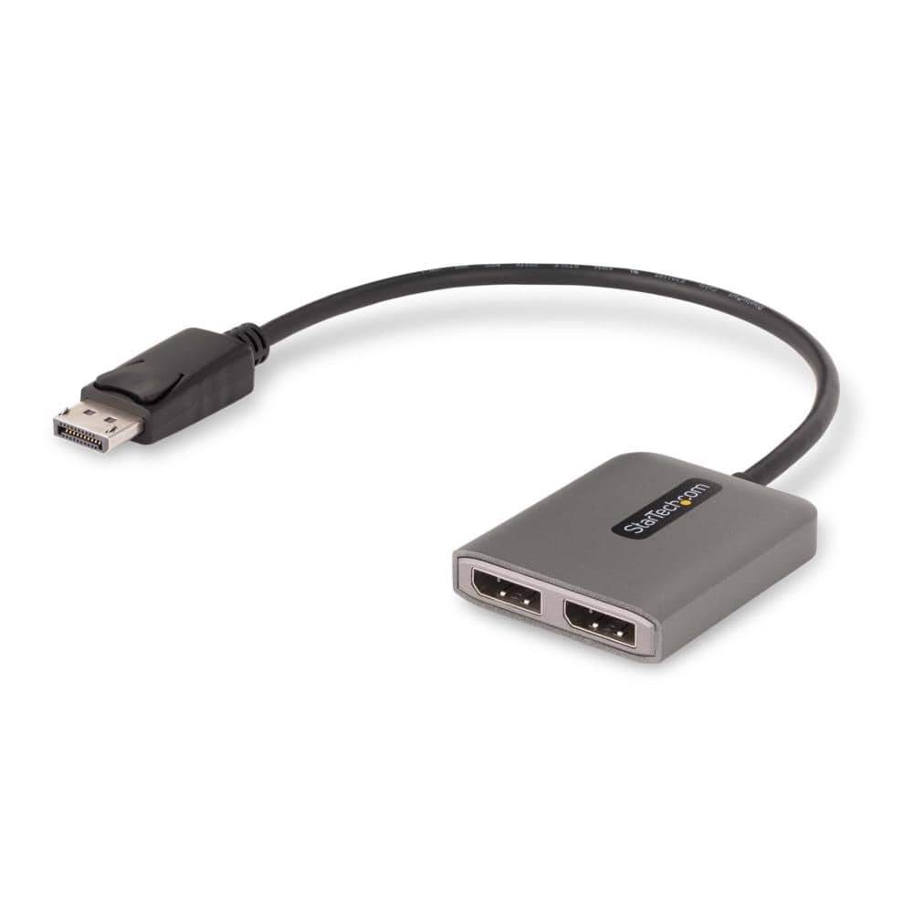 StarTech.com Ltd. MSTハブ/DisplayPort 1.4接続/デュアルモニター/5K60Hz DP/HDR/Windowsのみ/32cm一体型ケーブル/ノートパソコン PC マルチディスプレイ 拡張 アダプター/ディスプレイ ポート 分配器 スプリッター MST14DP122DP
