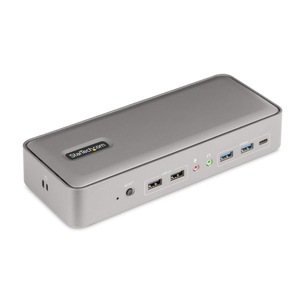 StarTech.com Ltd. ドッキングステーション/USB-C接続/KVM機能/デュアルモニター/4K60Hz DisplayPort/5x USBハブ/ギガビットイーサネット/90W/45W USB Power Delivery/Windows & Mac/PC CPU切替器/Type-C マルチポート変換アダプター 129N-USBC-KVM-DOCK