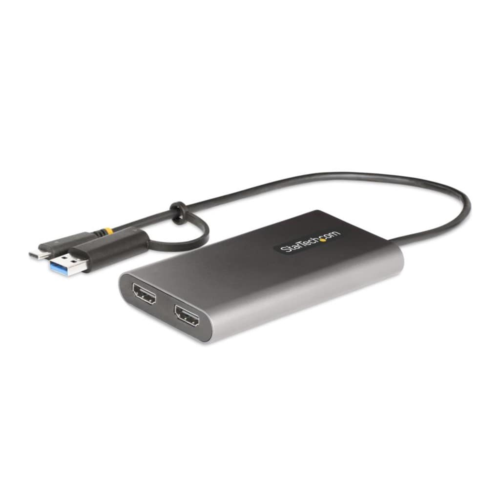 StarTech.com Ltd. ディスプレイアダプター/USB-CまたはUSB 3.0接続/デュアルモニター/4K60Hz HDMI/100W USB PDパススルー/ノートPC Type-A ビデオ コンバーター 分配器/パソコン タイプC 変換 109B-USBC-HDMI