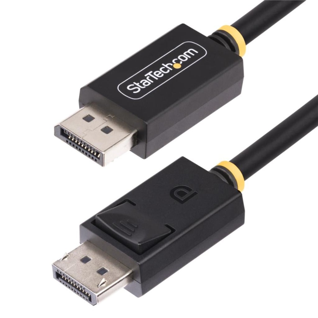 StarTech.com Ltd. DisplayPort 2.1ケーブル/1.8m/8K60Hz 4K144Hz/40Gbps/VESA認証品/UHBR10 HDCP2.2/32chオーディオ/抜け防止機構付き/ブラック/ディスプレイポート モニターケーブル DP21-6F-DP40-CABLE