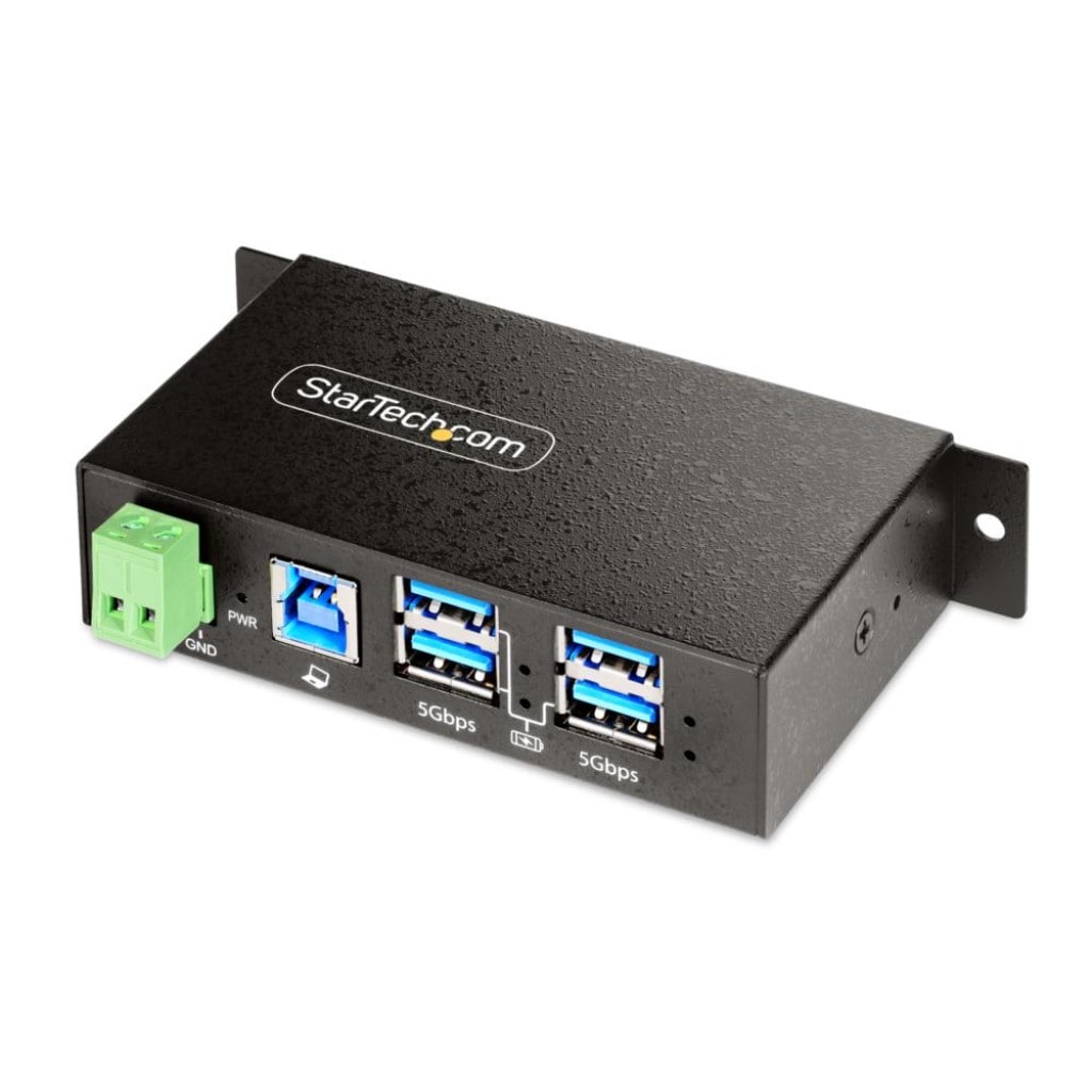 StarTech.com Ltd. USBハブ/マネージドUSB/USB 3.2 Gen 1 Type-A(5Gbps)/4ポート/産業用 メタル筐体/ESDレベル4保護機能/DINレール 壁面設置対応/高耐久 工業用 業務用 USB 3.0 3.1拡張ハブ 5G4AINDRM-USB-A-HUB