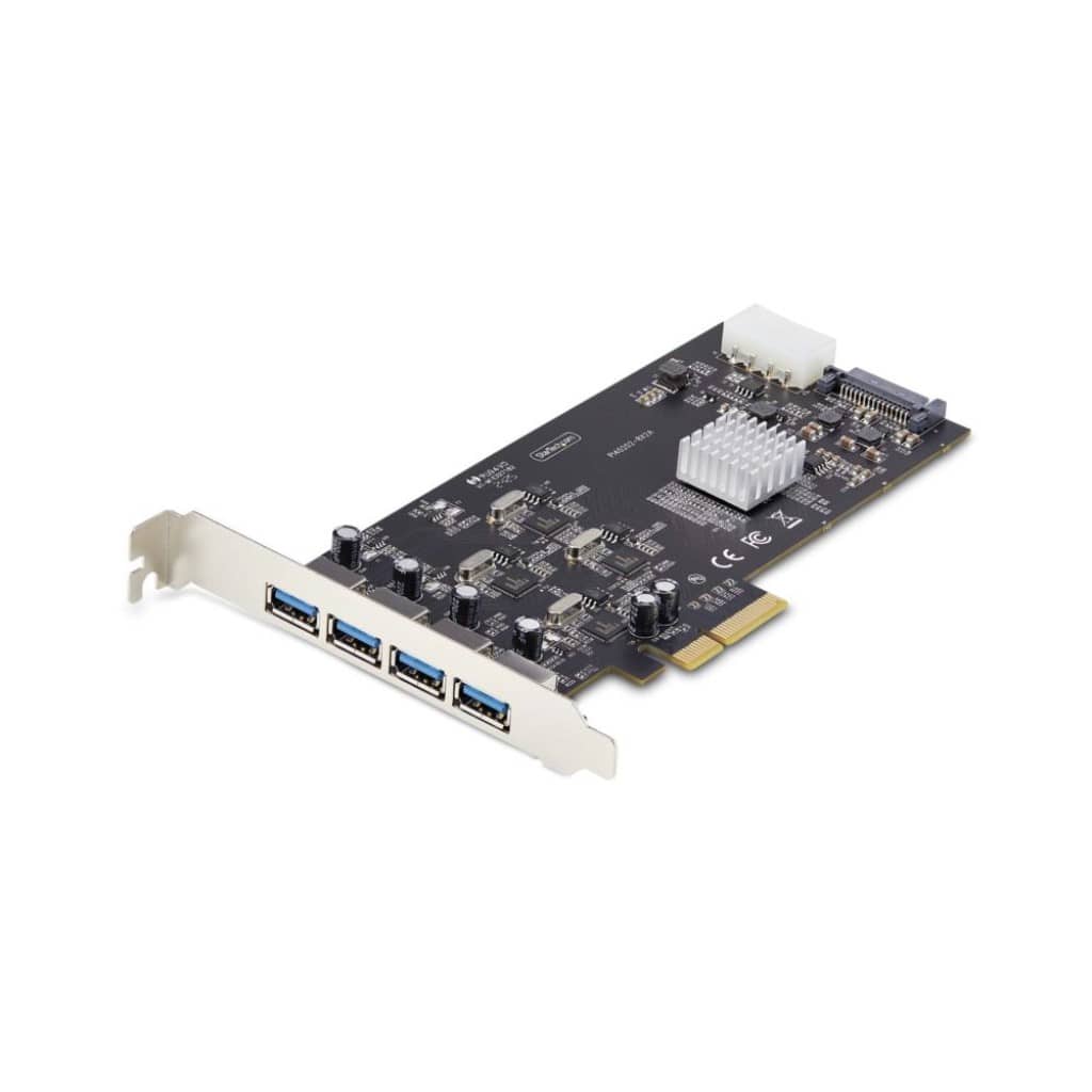 StarTech.com Ltd. PCI Express拡張カード/PCIe 2.0 x4/4ポート USB 3.2 Gen 1 Type-A(5Gbps)/ペリフェラル電源端子搭載/各種OS/USB増設 インターフェースボード アダプター P5Q4A-USB-CARD