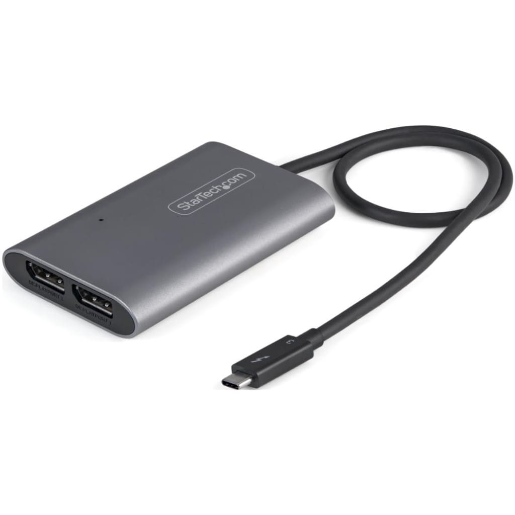 StarTech.com Ltd. Thunderbolt 3-DisplayPort 1.4変換アダプター/2ポート/デュアル4K60Hz シングル 8K30Hz/Mac Windows/2画面対応 ビデオコンバーター TB32DP14