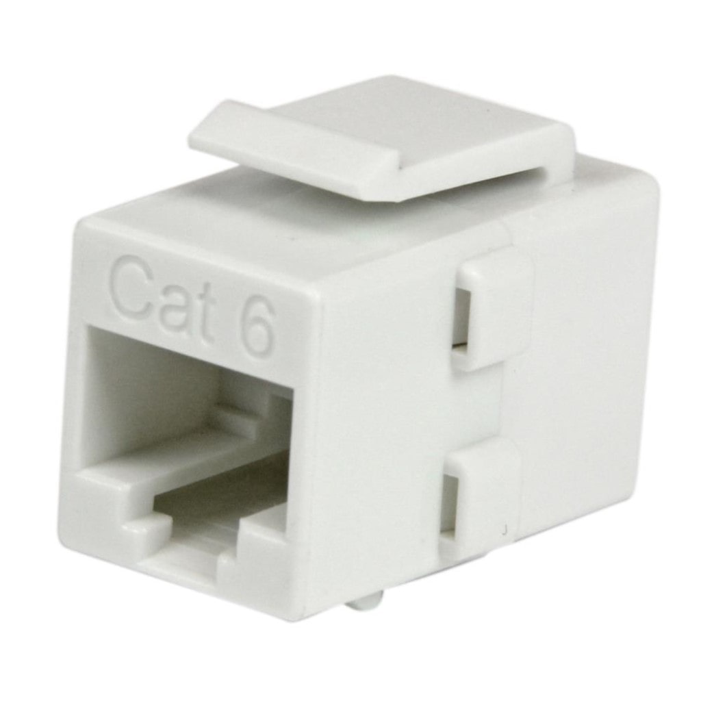 StarTech.com Ltd. LANケーブル延長コネクター/CAT6対応/RJ45 中継用カプラー/メス-メス/ホワイト/ギガビット対応/耐久&難燃素材 C6KEYCOUPLWH