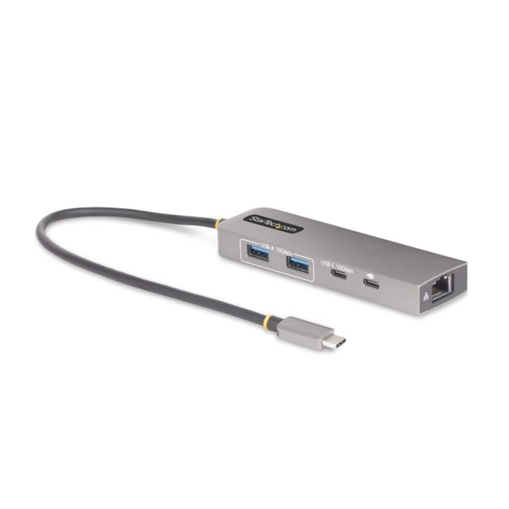 StarTech.com Ltd. USB-Cハブ/3ポート/2x USB-A + 1x USB-C/USB 3.2 Gen 2 10Gbps/100W Power Deliveryパススルー/2.5Gbps 有線LAN/PD対応 高速転送 充電 軽量モデル 10G2A1C25EPD-USB-HUB