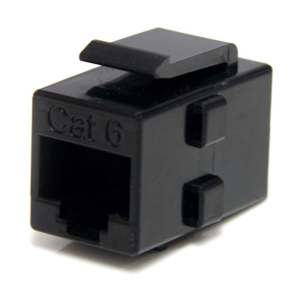 StarTech.com Ltd. LANケーブル延長コネクター/CAT6A対応/RJ45 中継用カプラー/メス-メス/ブラック/ギガビット対応/耐久&難燃素材 C6KEYCOUPLER