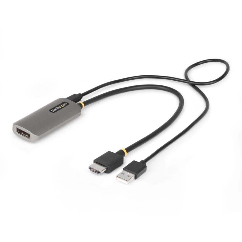 StarTech.com Ltd. HDMI 2.1-DisplayPort 1.4変換ケーブル/30cm/8K60Hz/アクティブ/USBバスパワー/50cm USBケーブル付属/高画質コンバーター 148B-HDMI-DP-8K