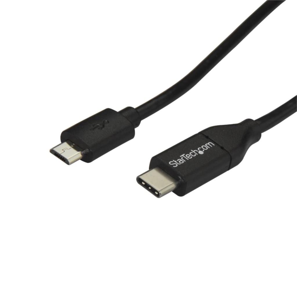 StarTech.com Ltd. USB-C-マイクロUSBケーブル/2m/USB 2.0/Type-C to Micro USB/オス-オス/Thunderbolt 3互換/ブラック/データ転送・同期用 USB2CUB2M