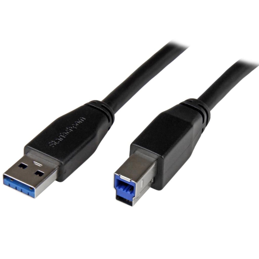 StarTech.com Ltd. USB 3.0-USB-Bケーブル/1m/SuperSpeed/Type-A to Type-B/オス-オス/ブラック/データ転送・同期用 USB3SAB1M