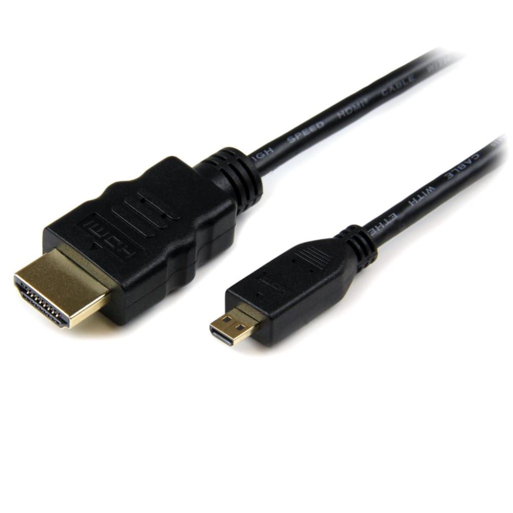 StarTech.com Ltd. Micro HDMI-HDMI 1.4変換ケーブル/50cm/4K30Hz/イーサネット対応/Micro HDMI タイプD/オス-オス/ブラック/ディスプレイ コンバーター HDADMM50CM