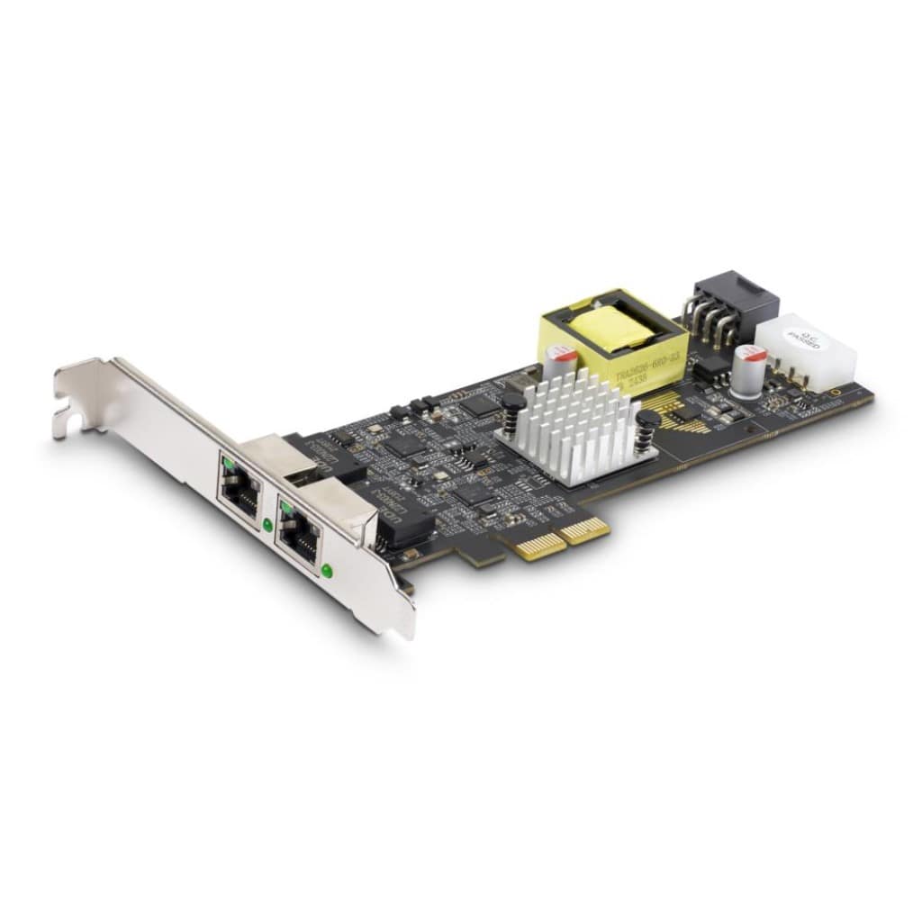 StarTech.com Ltd. ネットワークアダプターカード/2ポート/2.5Gbps/PCI Express x2/Intel I225-V/NBASE-T/802.3af/at PoE+/P4 P8ピンPCIe給電/イーサネット LANカード PR22GIP-NETWORK-CARD