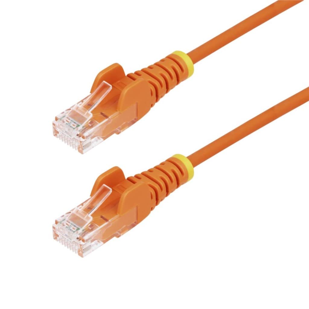 StarTech.com Ltd. CAT6 LANケーブル/スリム/2.5m/オレンジ/1Gb/100W PoE/スナッグレス/より線/フルーク試験済/カテゴリ6 RJ45 ギガビット イーサネットケーブル N6PAT250CMORS