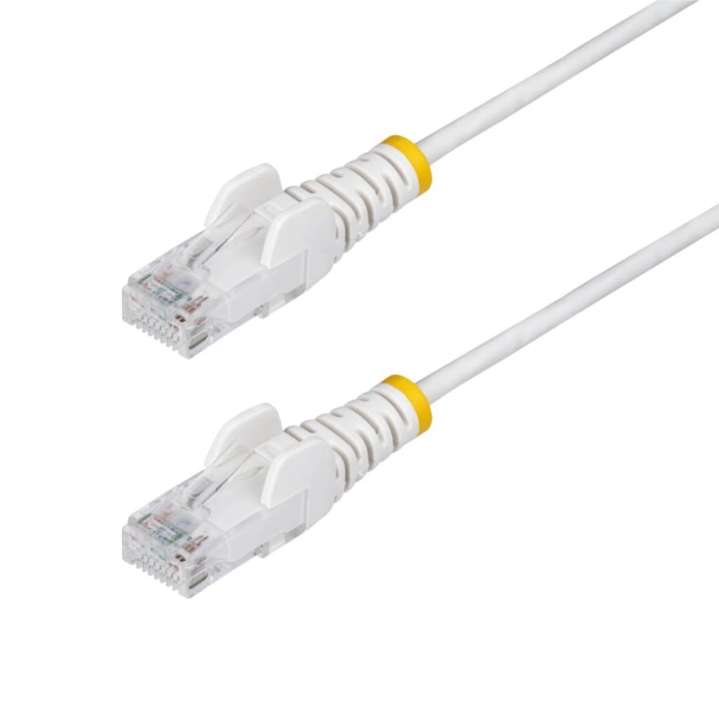 StarTech.com Ltd. CAT6 LANケーブル/スリム/50cm/ホワイト/1Gb/100W PoE/スナッグレス/より線/フルーク試験済/カテゴリ6 RJ45 ギガビット イーサネットケーブル N6PAT50CMWHS