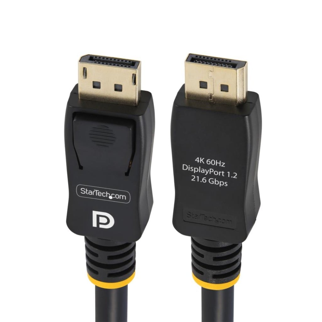 StarTech.com Ltd. DisplayPort 1.2 ケーブル/4.6m/4K60Hz/VESA規格準拠/21.6Gbps HBR2/抜け防止機構付き/DPオス-DPオス/ブラック/モニターケーブル DISPLPORT15L
