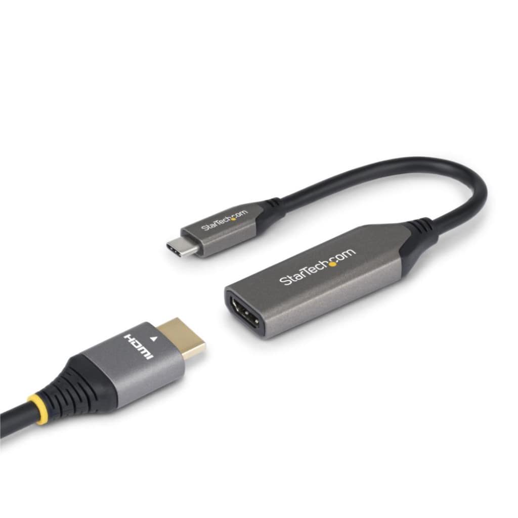 StarTech.com Ltd. USB-C-HDMI 2.1変換アダプター/8K 60Hz/4K 120Hz/HDR10+/20cm一体型ケーブル/Thunderbolt USB4対応/映像出力用Type-Cコンバーター 112B-USBC-HDMI21