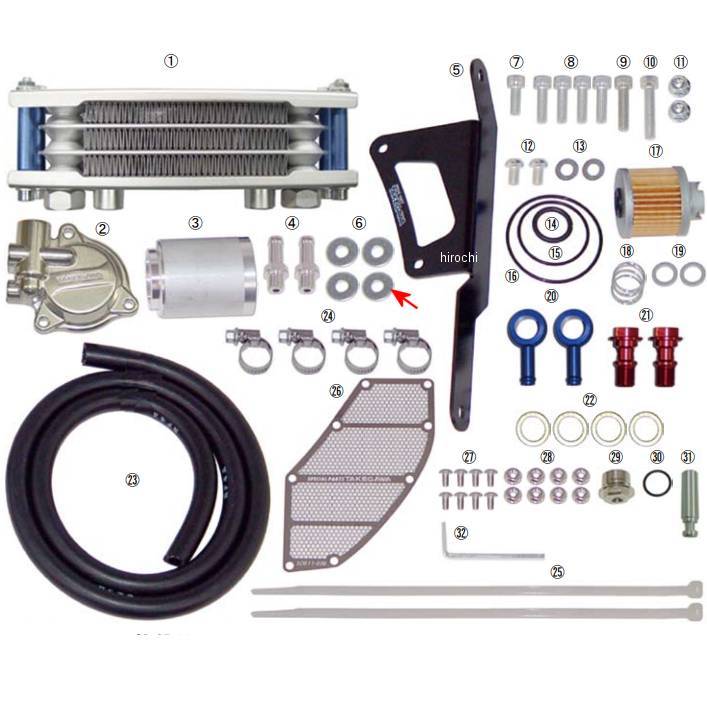 00-00-0088 SP武川 プレーンワッシャー 6.5×18×2.0 (6個入り)