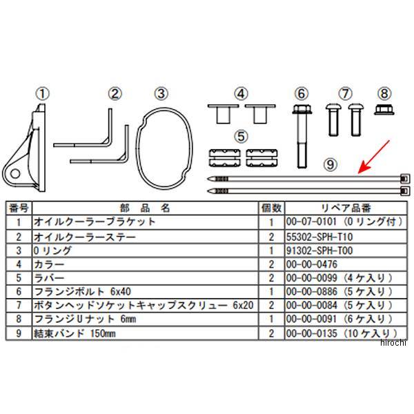 00-00-0135 SP武川 タイラップ150mm ブラック (10本)