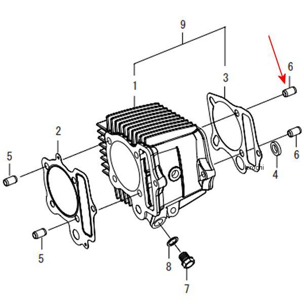 00-00-0193 SP武川 ノックピン 8X12 (2個)
