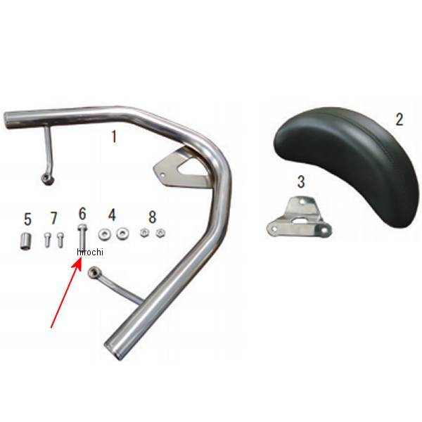 00-00-0197 SP武川 フランジボルト 8×40 (4個入り)