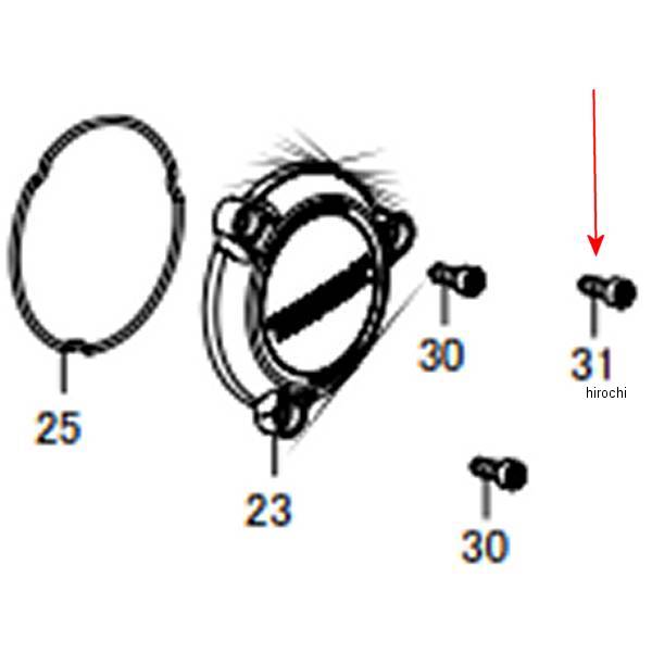 00-00-0288 SP武川 左サイドカバースクリューセット (3個入り)
