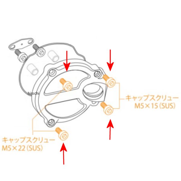 00-00-0292 SP武川 Lサイドカバースクリューセット