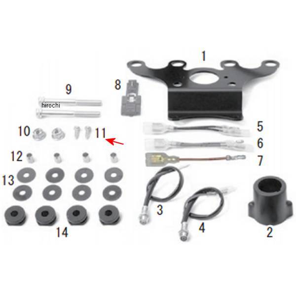 00-00-0301 SP武川 タッピングスクリュー 4×12 (10個入り)