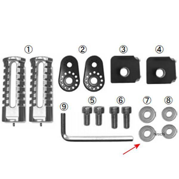00-00-0306 SP武川 プレーンワッシャー 8.5×18×2.3 (6個入り)