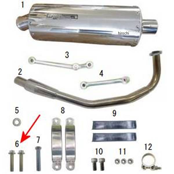 00-00-0358 SP武川 フランジボルト 10X50 3個入り