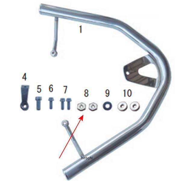 00-00-0430 SP武川 六角ナット 8mm 4個入り