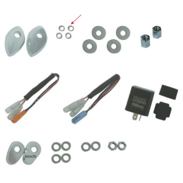 00-00-0587 SP武川 プレーンワッシャー 8mm 5個入り