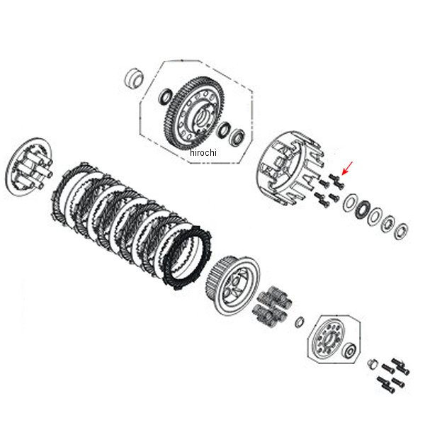00-00-0612 SP武川 フラットヘッドスクリュー 5X15 10本入り