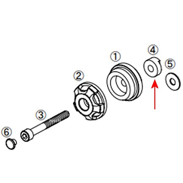 00-00-0698 SP武川 カラー 2ピースバーエンド補修部品 2個入り