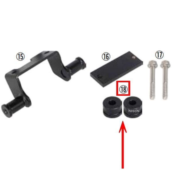00-00-0770 SP武川 カラー 18X15X8.5 ブラックアルマイト