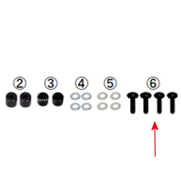 00-00-0787 SP武川 フランジボタンHソケットスクリュー 6×25 黒 5個入り