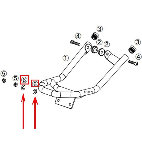 00-00-0924 SP武川 プレーンワッシャ 6mm 5枚入り
