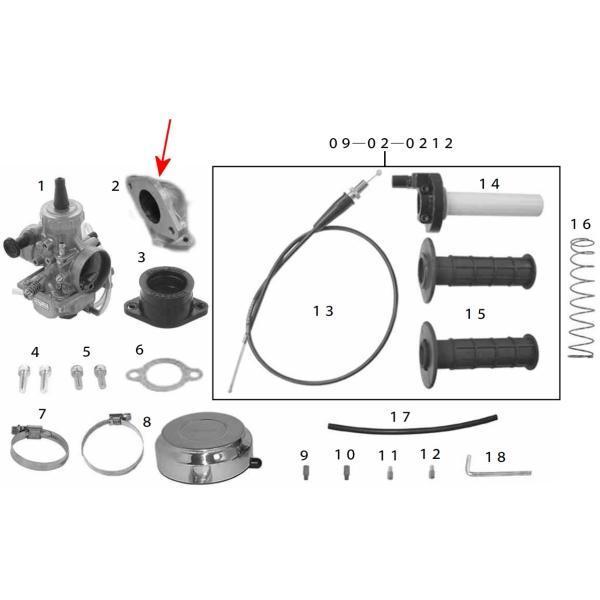 00-00-1491 SP武川 インテークマニホールド  インレットパイプ  TT-R90