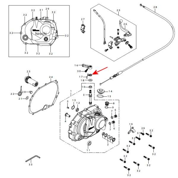 00-00-1674 SP武川 クラッチアーム スプリング KSR/KLX
