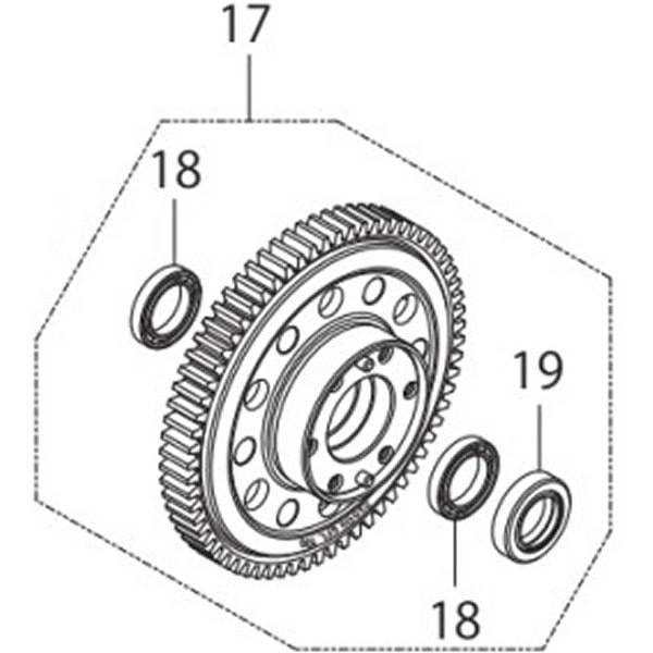 00-00-1699 SP武川 プライマリドリブンギアASSYGROM