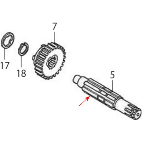 00-00-1755 SP武川 カウンターシャフト グロム/5速用