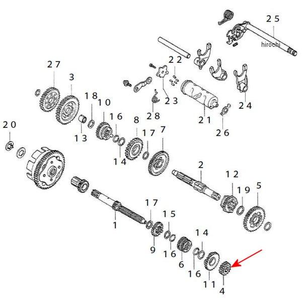 00-00-1778 SP武川 メインシャフト セカンドギヤ 19T NSF/エイプ