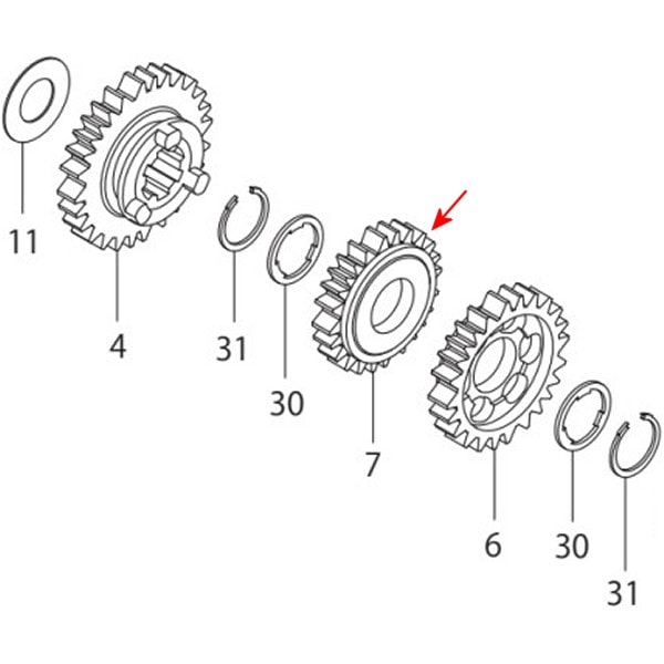 00-00-1807 SP武川 カウンターシャフト4THギア 23Tモンキー