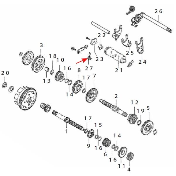 00-00-1883 SP武川 シフトドラムストッパースプリング