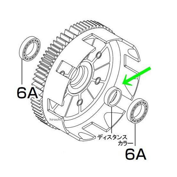 00-00-1906 SP武川 ダイカストクラッチカバー リペアパーツ用 ディスタンスカラー 1個 モンキー ゴリラ