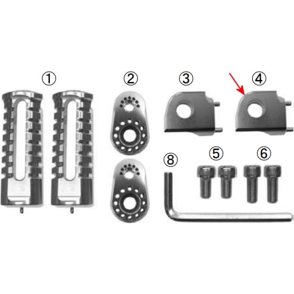 00-00-2147 SP武川 ステップブラケット B L. (BK) カワサキ