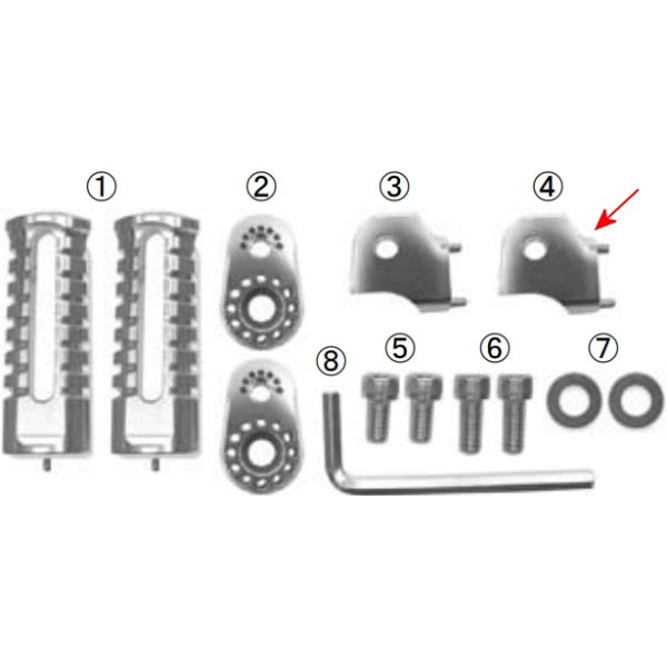00-00-2150 SP武川 ステップブラケットB L ホンダ車用 黒
