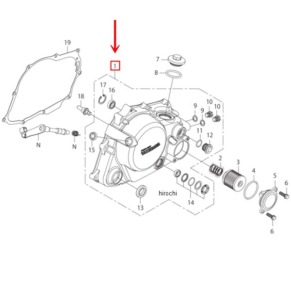 00-00-2394 SP武川 R.クランクケースカバーASSY ドリーム50